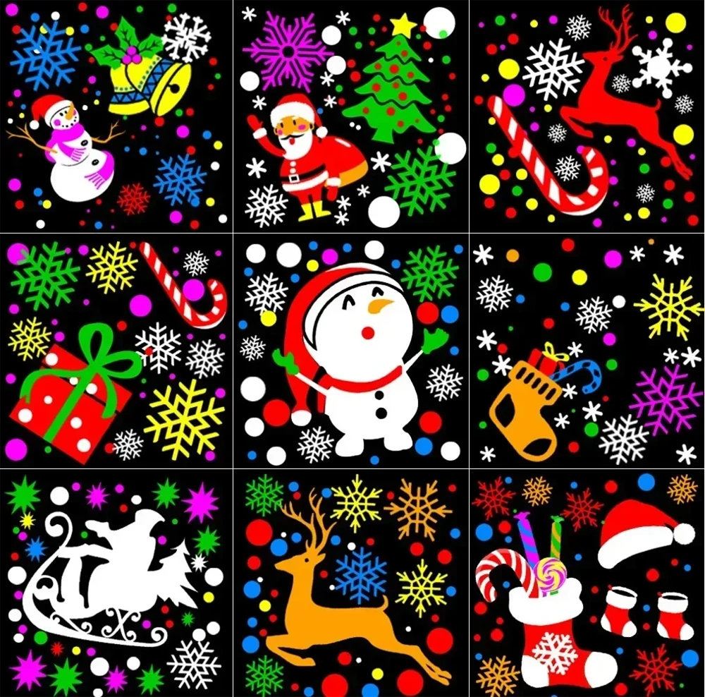 (image for) 16 Patterns Projector LED Lights Christmas DJ Party LightsStage Light Indoor and Outdoor Decoration Laser Lamp Holiday Lighting