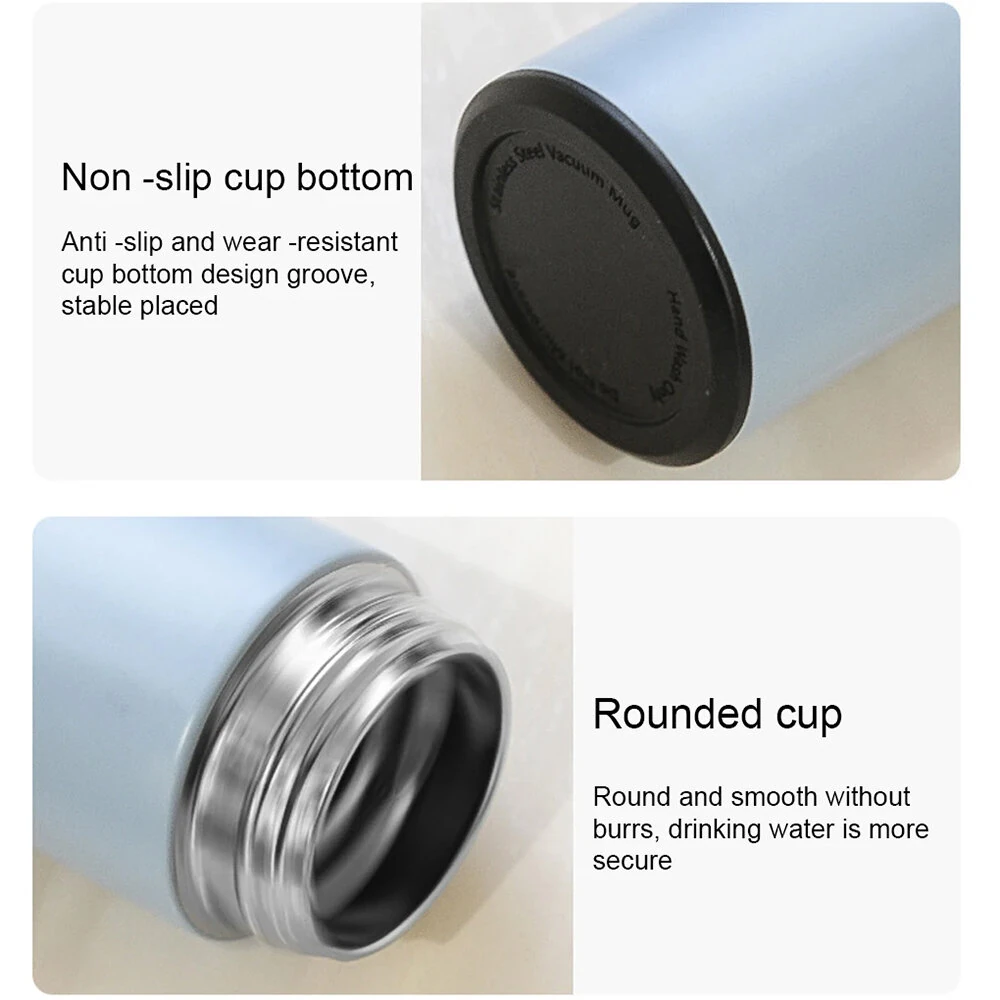 (image for) 200ML Temperature Display Mini Thermos Water Bottle Smart Stainless Steel Thermos Digital Display Thermos Cup for Office Outdoor