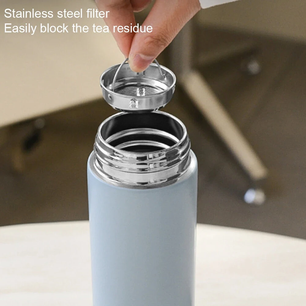 (image for) 200ML Temperature Display Mini Thermos Water Bottle Smart Stainless Steel Thermos Digital Display Thermos Cup for Office Outdoor