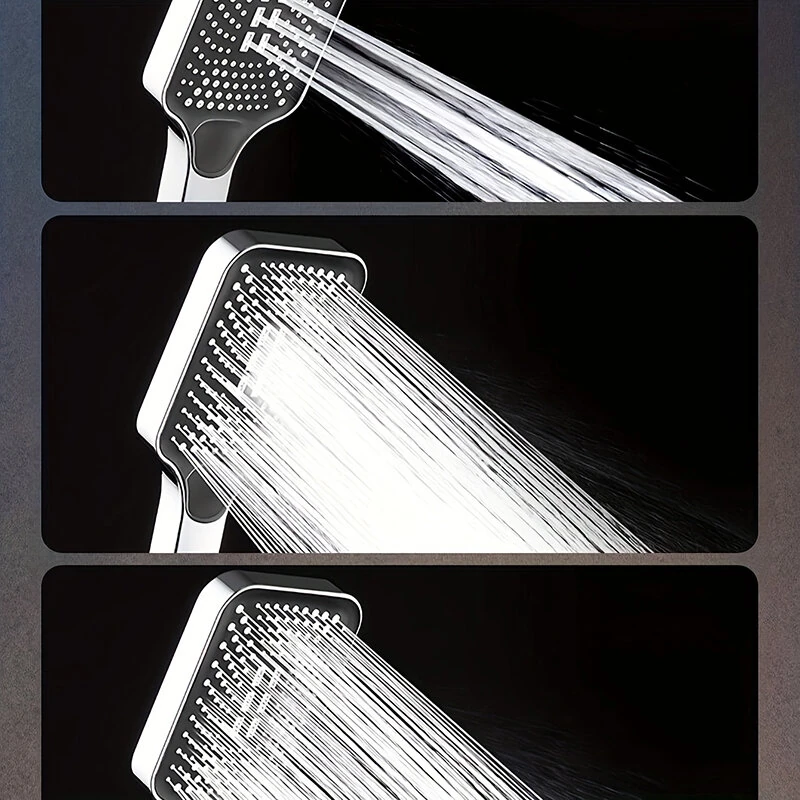 (image for) 3 Mode Adjustable Shower Head Rainfall Shower Large Flow Showerhead High Pressure Water Saving Shower Mixer Bathroom
