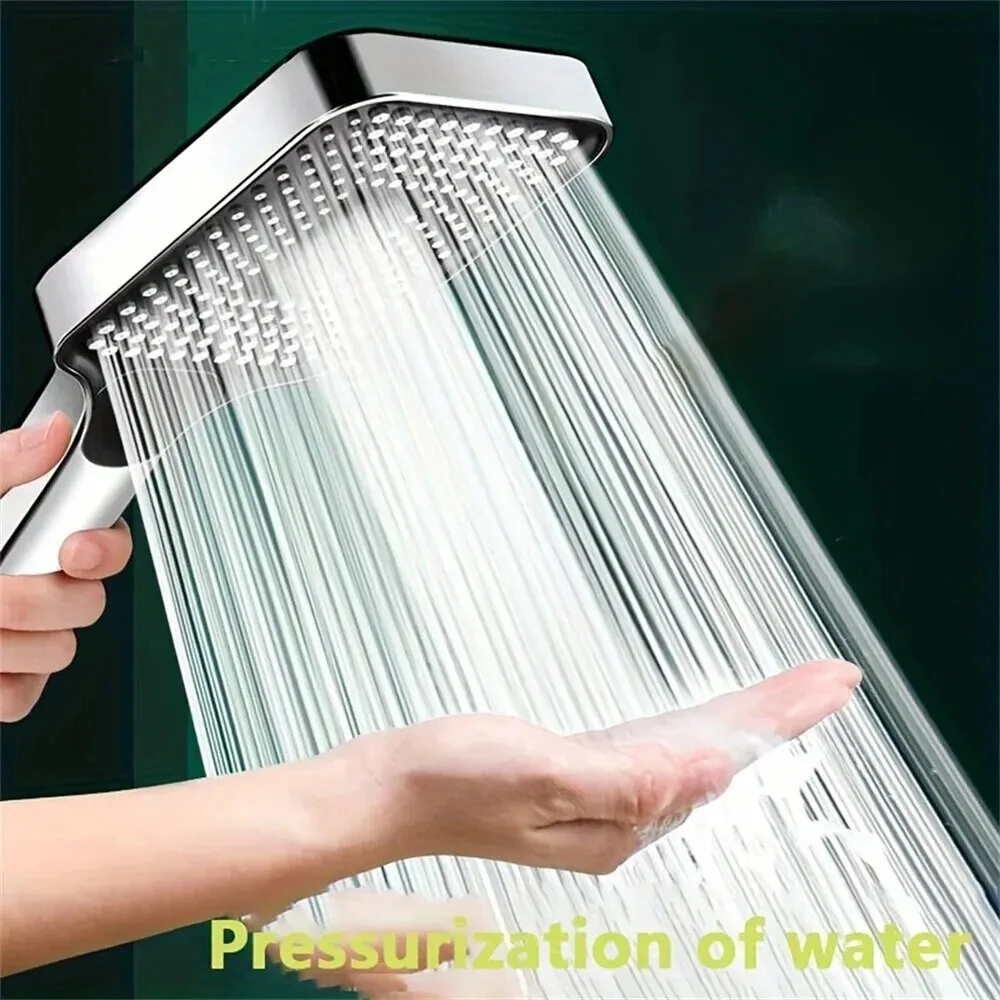 (image for) 3 Mode Adjustable Shower Head Rainfall Shower Large Flow Showerhead High Pressure Water Saving Shower Mixer Bathroom