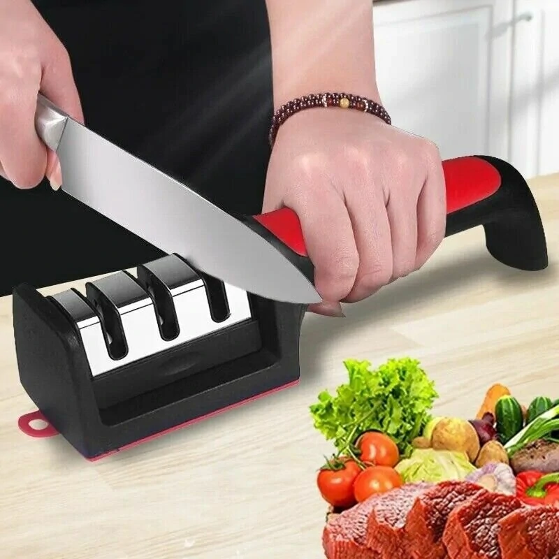 (image for) 4-stage Knife Sharpener Professional Kitchen Sharpening Stone Grinder Knive Kitchen Blade Tool Sharp