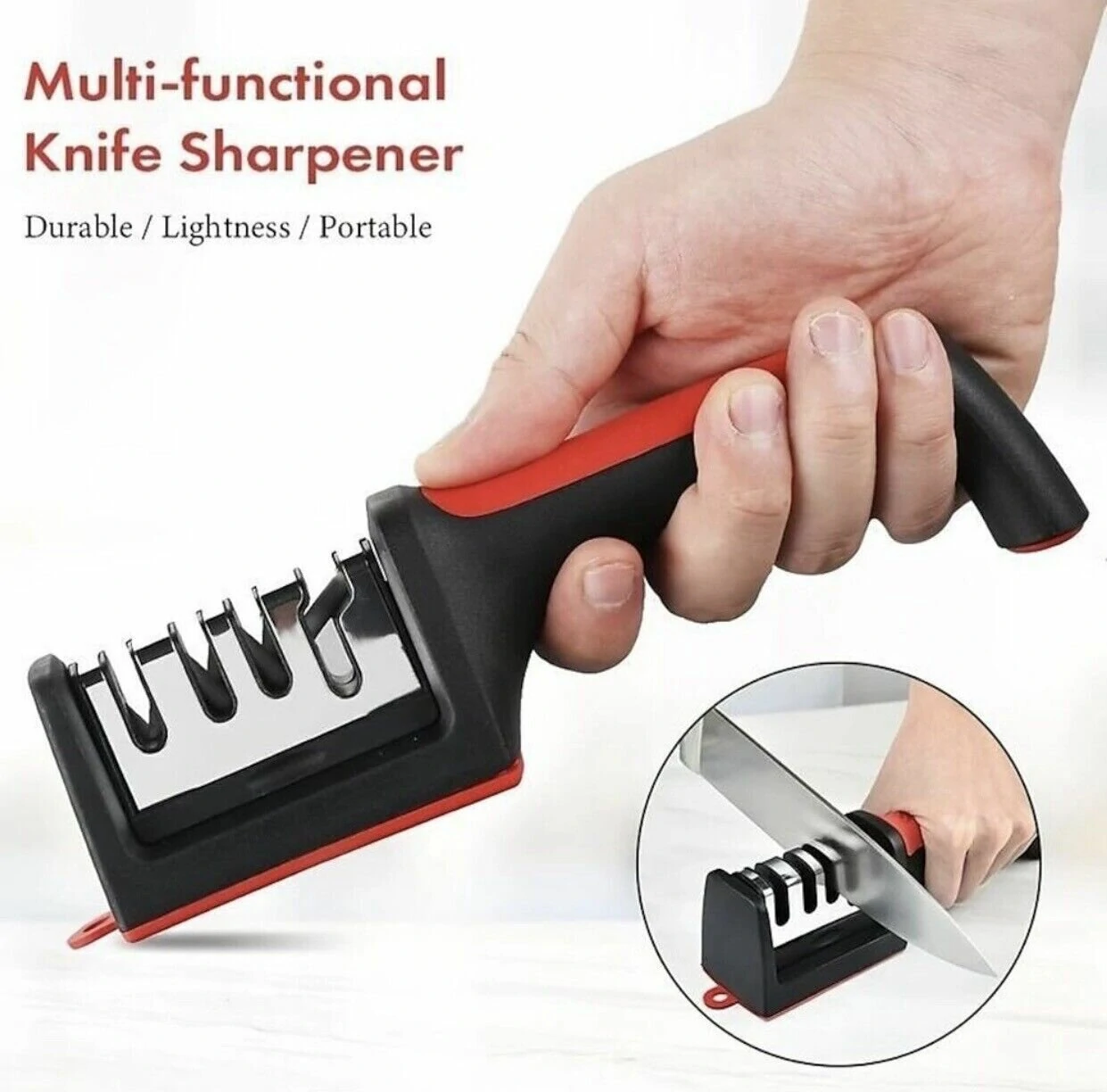 (image for) 4-stage Knife Sharpener Professional Kitchen Sharpening Stone Grinder Knive Kitchen Blade Tool Sharp