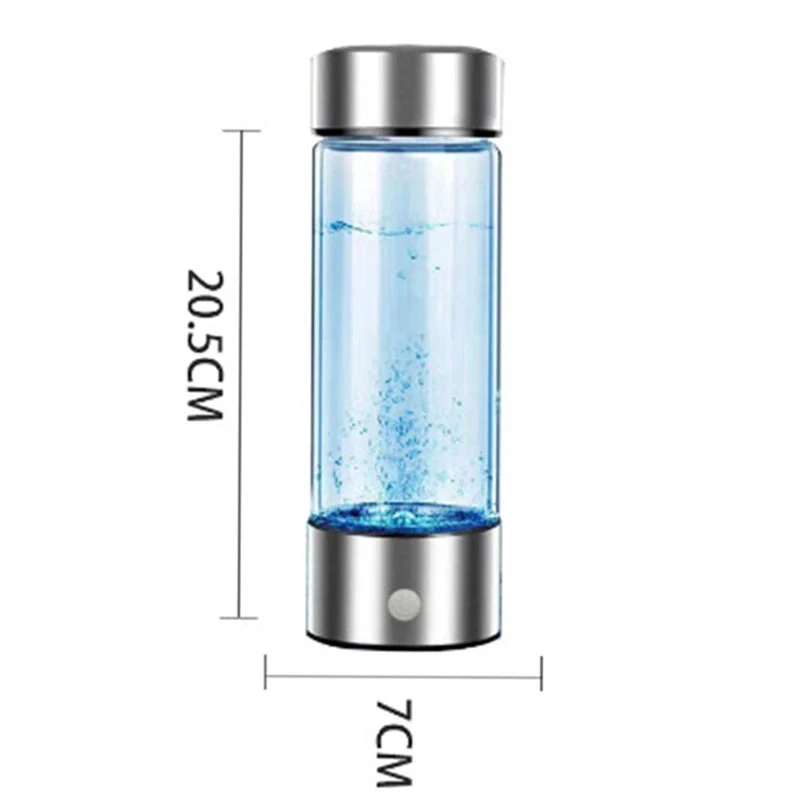 (image for) 420ML Portable Electrolytic Hydrogen-rich Water Cup Hydrogen Rich Water Cup Electric Hydrogen Rich Water Generator Bottle Quality Filter Titanium Portable Antioxidant Lonizer