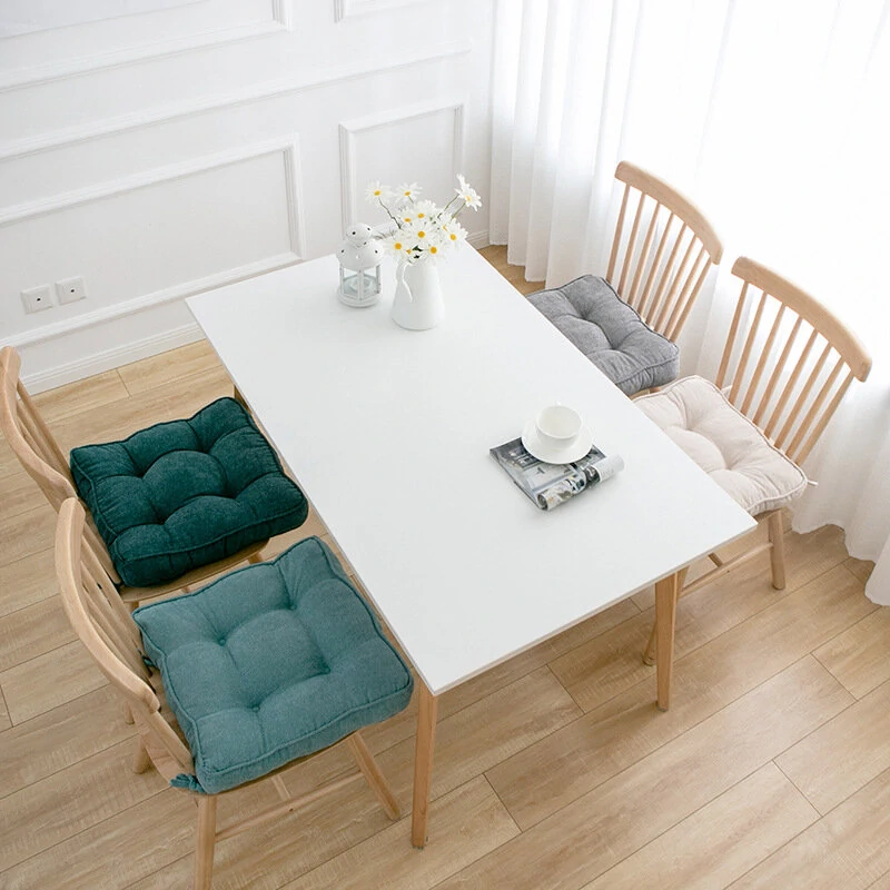 (image for) 45*45CM Snow Fleece Chair Cushion Plush Tatami Floor Cushion Soft Square Plush Chair Cushion