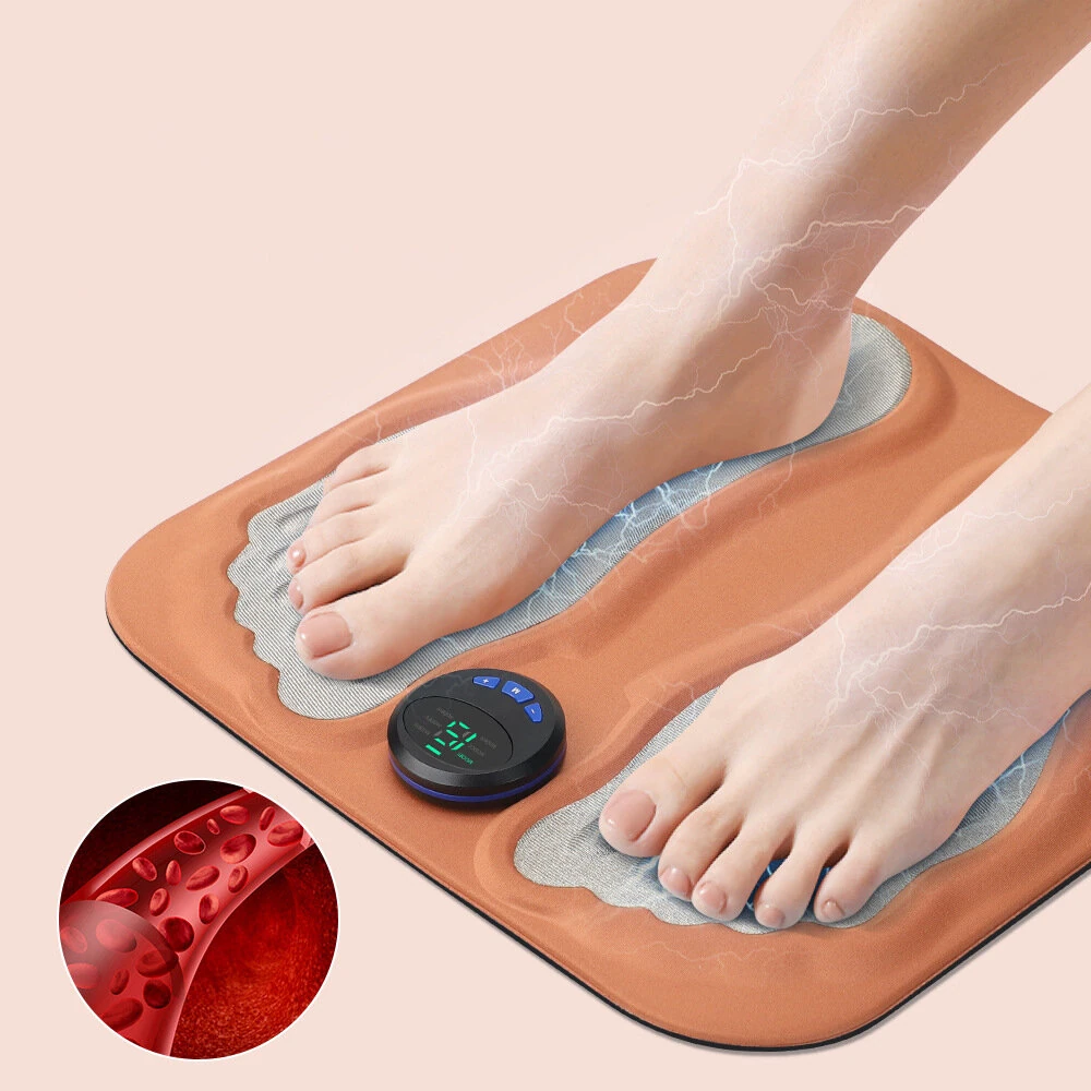 (image for) 6 Mode 3D Electric Foot Massager Foot Pad 15 Speed Micro Current Pulse Calf Foot Massager Micro Current Foot Massage Pad