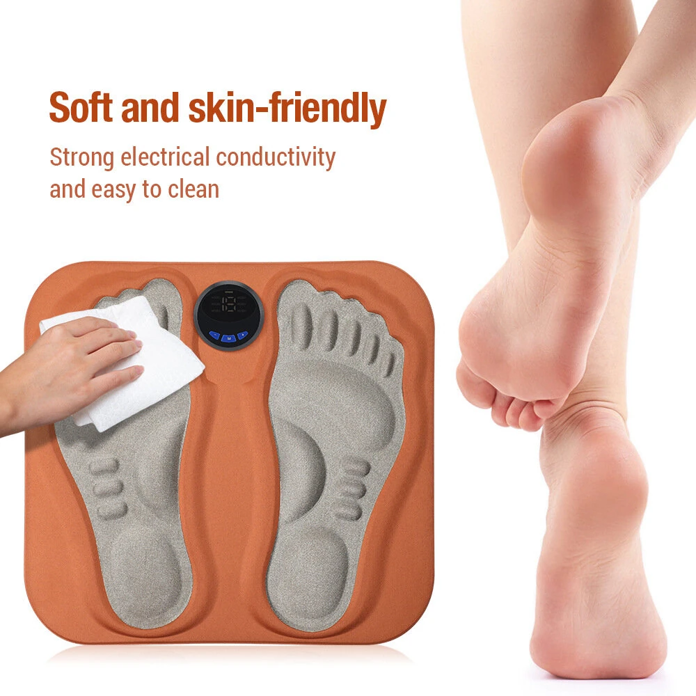 (image for) 6 Mode 3D Electric Foot Massager Foot Pad 15 Speed Micro Current Pulse Calf Foot Massager Micro Current Foot Massage Pad