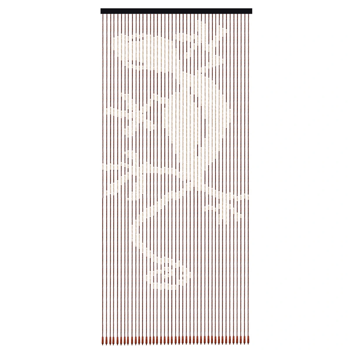 (image for) 90x195cm 41 Line Wooden Bead Curtain Non-toxic Fly Screen For Porch Bedroom Living Room Bathroom