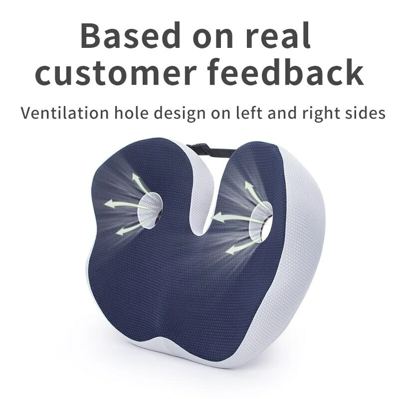 (image for) AGSIVO Memory Foam Seat Cushion for Pressure Relief / Tailbone Pain / Sciatica & Back Pain Relief for Office Chairs for Driving Gaming