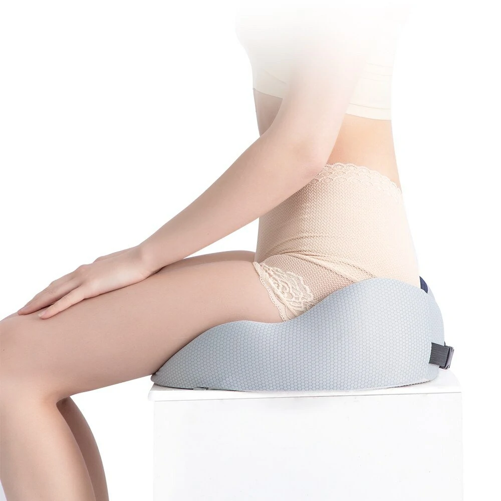(image for) AGSIVO Memory Foam Seat Cushion for Pressure Relief / Tailbone Pain / Sciatica & Back Pain Relief for Office Chairs for Driving Gaming
