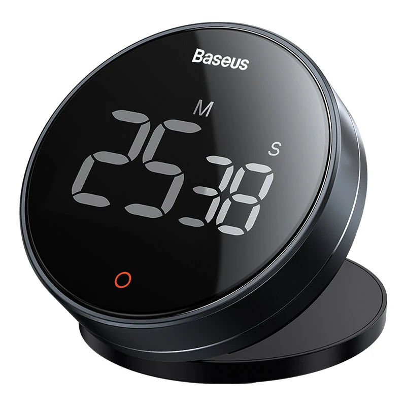 (image for) Baseus Magnetic Digital Kitchen Timer Countdown Timer for Kids Large LCD Display Volume Adjustable