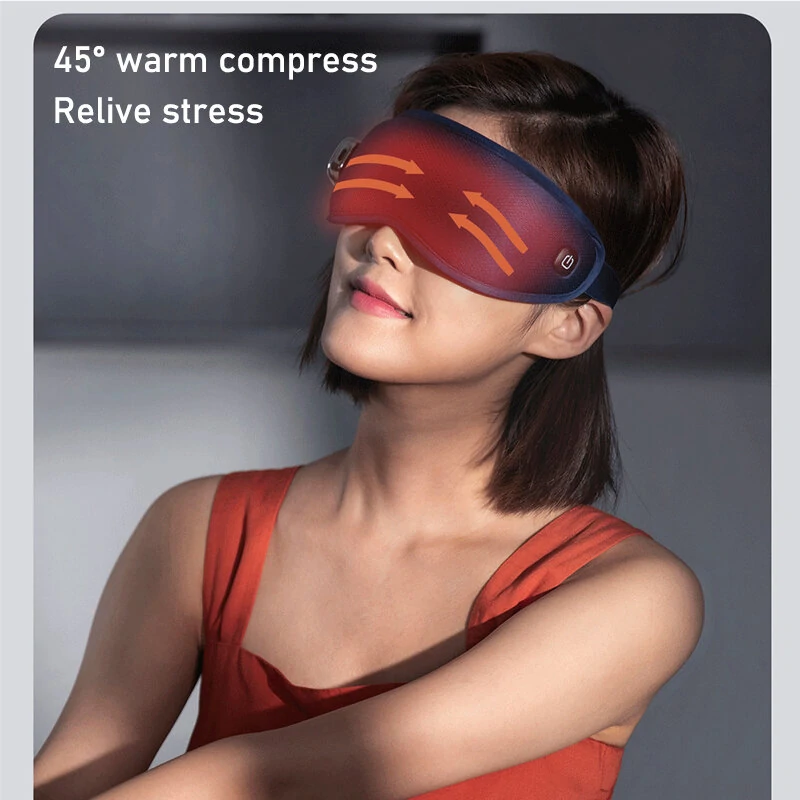 (image for) CKGO Smart Eye Massager OC-Y08 Advanced Vibrating Technology Dual Function Hot Compress Portable Versatile Home Travel Use Eco-friendly USB Magnetic Charging Device