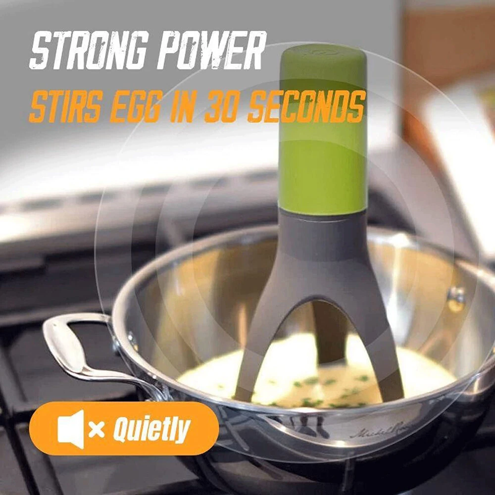 (image for) Electric Automatic Mixer 3 Speed Adjustable Egg Beater Blender Crazy Stick Blender Utensil Triangle Whisk Food Sauce Soup Blender