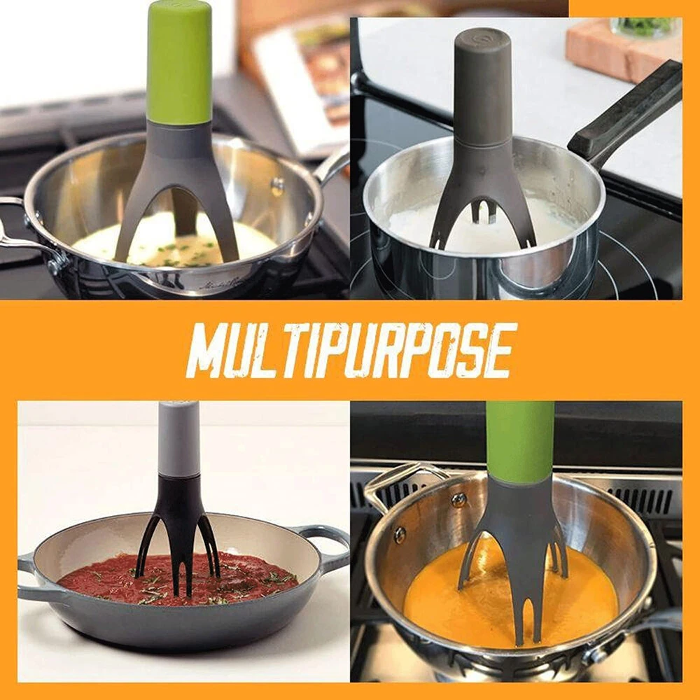 (image for) Electric Automatic Mixer 3 Speed Adjustable Egg Beater Blender Crazy Stick Blender Utensil Triangle Whisk Food Sauce Soup Blender