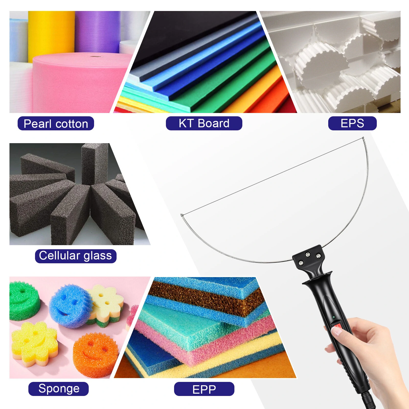 (image for) Electric Foam Cutter GOCHANGE Electric Cutting Machine Pen Tools Kit US Plug 100-240V /18W Styrofoam Cutting Pen with Electronic Voltage Transformer Adaptor For Foam Cutting, Holes Digging, D
