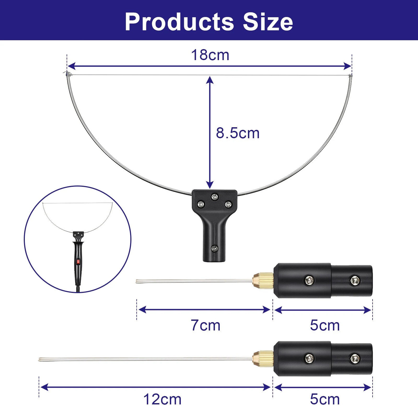 (image for) Electric Foam Cutter GOCHANGE Electric Cutting Machine Pen Tools Kit US Plug 100-240V /18W Styrofoam Cutting Pen with Electronic Voltage Transformer Adaptor For Foam Cutting, Holes Digging, D
