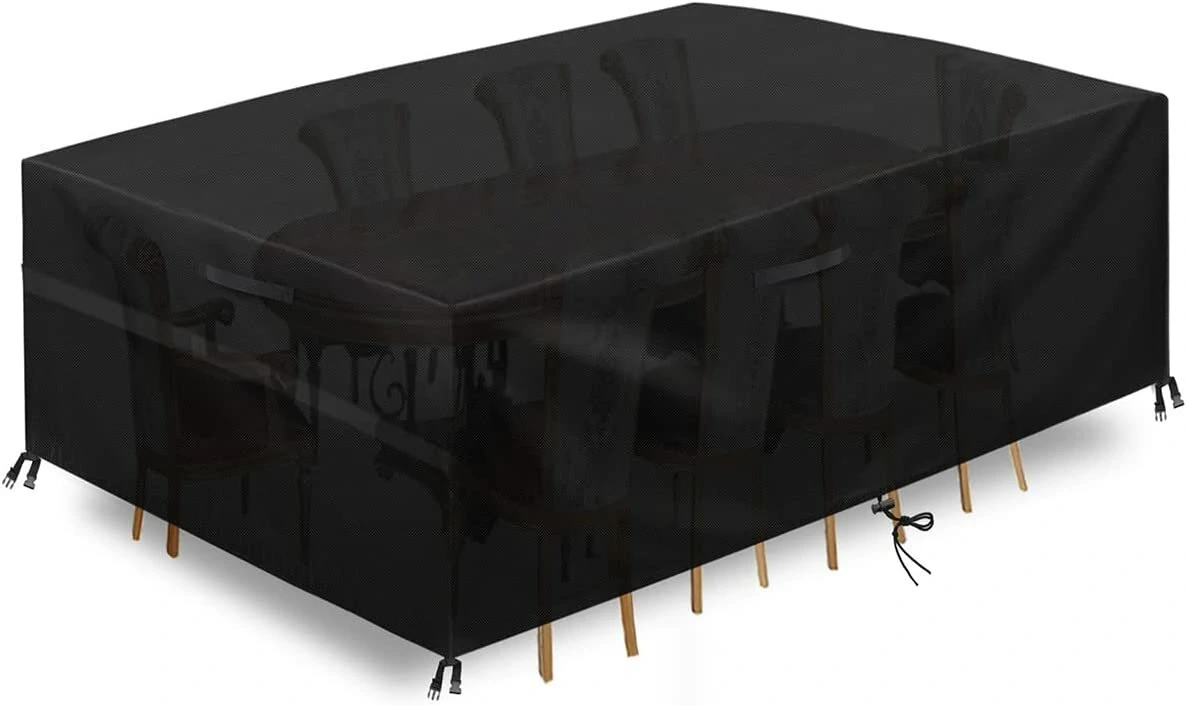 (image for) GARPROVM Garden Furniture Cover 350x260x90 Garden Table Cover 600D Heavy Duty Oxford Polyester Outdoor Patio Rectangular Cover