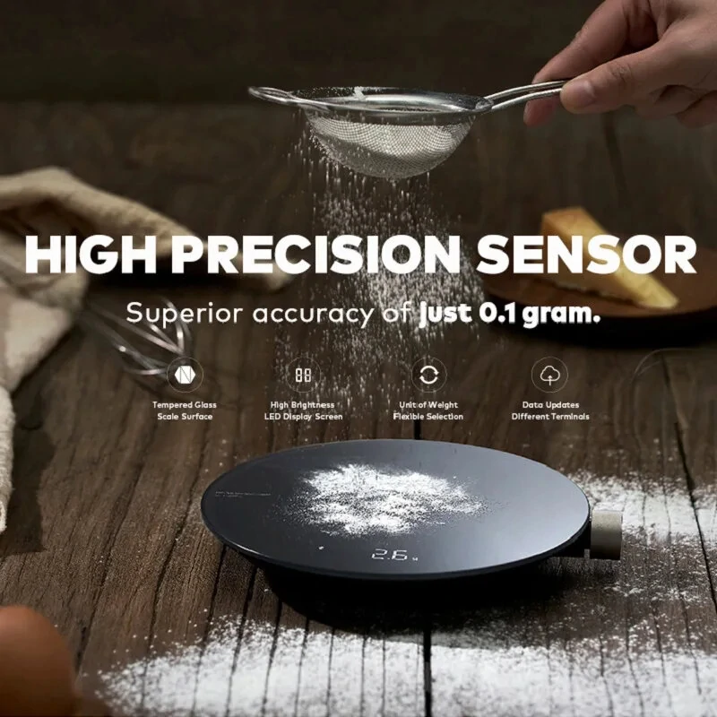 (image for) HOTO Smart Kitchen Scale Bluetooth APP Electronic Scale, Mechanical Scale Food Weighing Measuring Tool with LED Digital Display