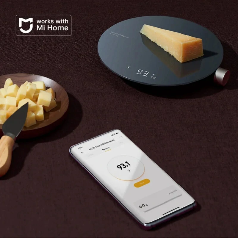 (image for) HOTO Smart Kitchen Scale Bluetooth APP Electronic Scale, Mechanical Scale Food Weighing Measuring Tool with LED Digital Display