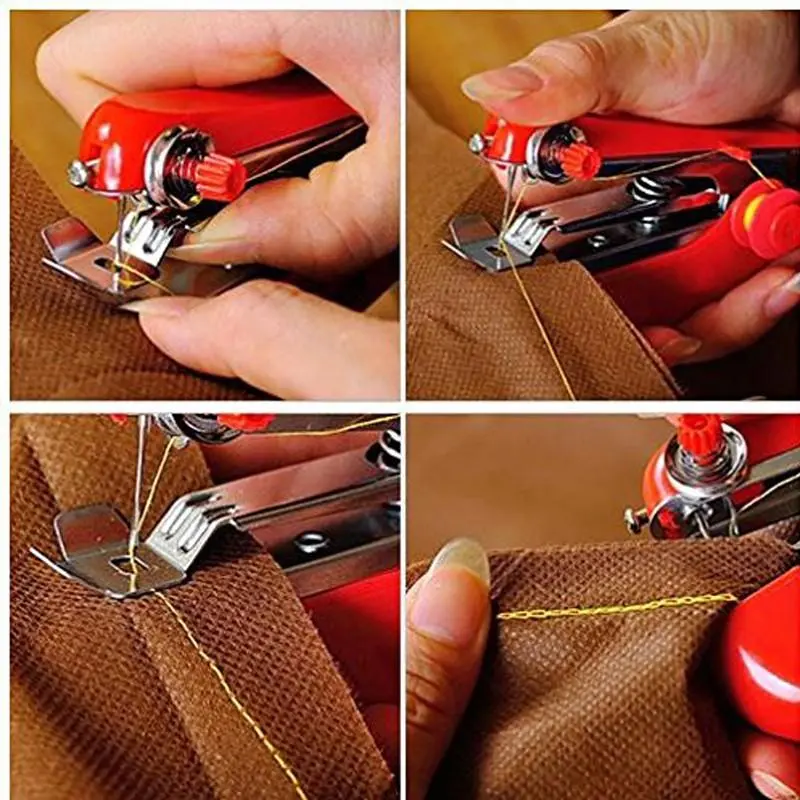 (image for) Honana WX-T32 Portable Hand-Held Mini Sewing Machine Clothes Fabric Pocket For DIY Needlework