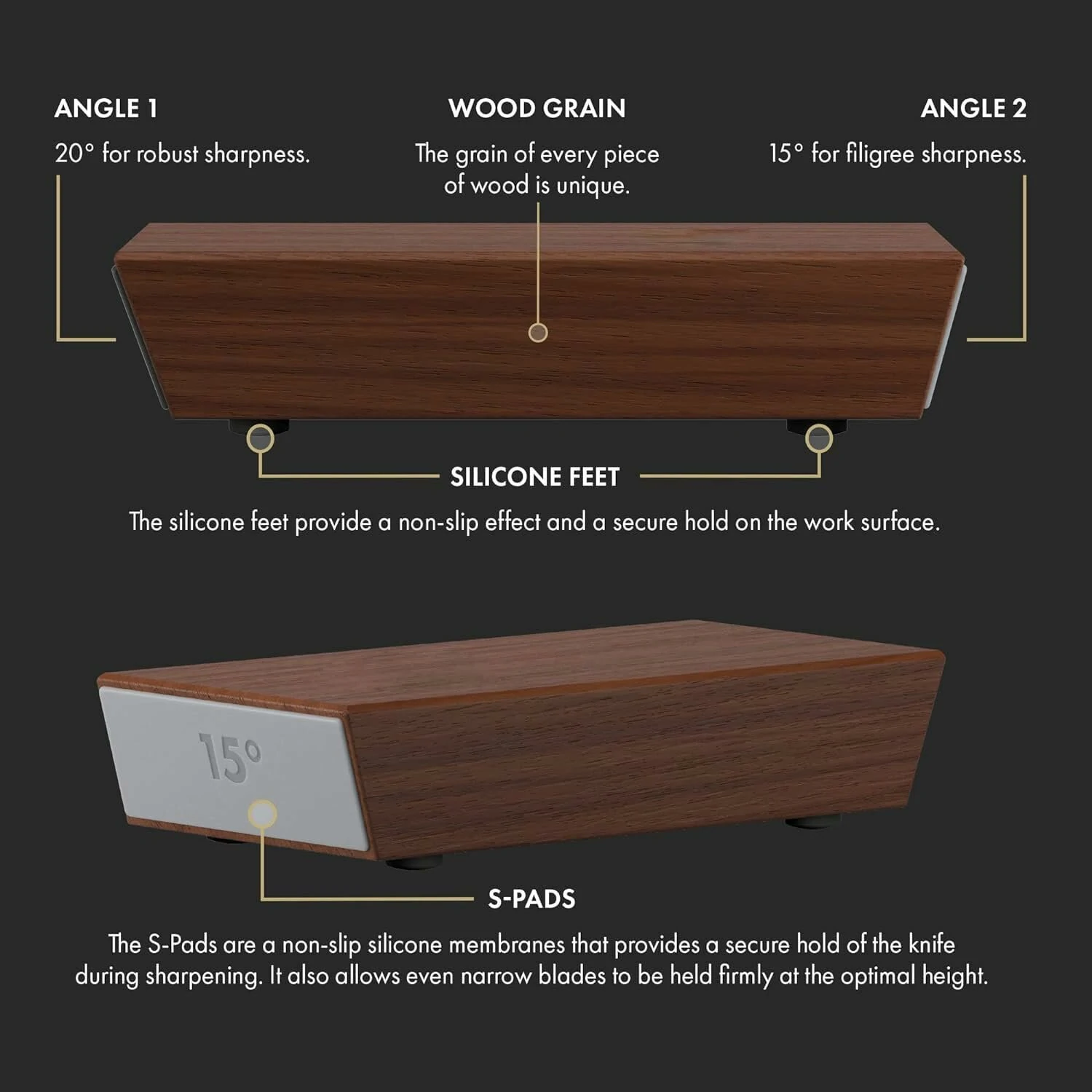 (image for) Newly Knife Sharpener Rolling Magnetic Knife Sharpener Kit Roller Edge Countertop Rolling Knife Sharpener Tool Two Sharpening Angles of 15° and 20° for Any Hardness Steel Makes Knife 