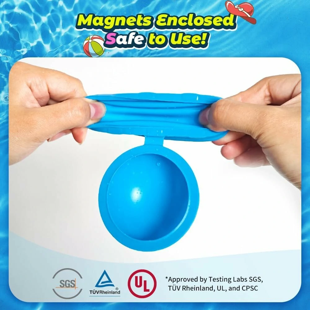 (image for) Reusable Magnetic Refillable Water Balls Summer Outdoor Water Toy for Kids and Adults Self Sealing Quick Filling Water Balloons Pool Beach Toys for Boys and Girls