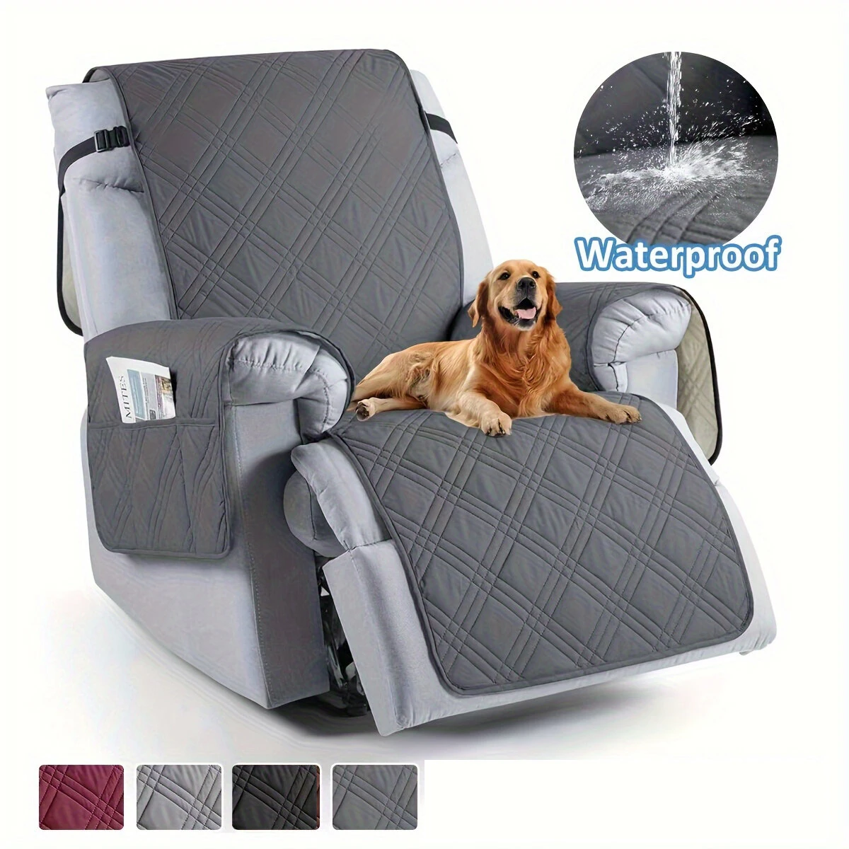 (image for) Single Seater Sofa Cushion TPU 100% Waterproof Non-slip Pet Sofa Cushion Massage Chair Recliner Cover Sofa Towel