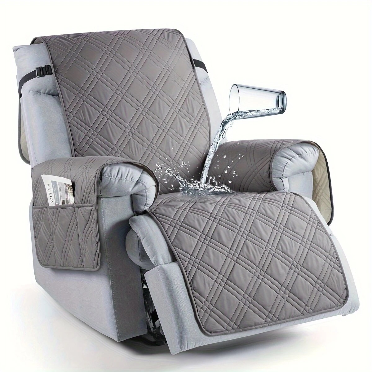 (image for) Single Seater Sofa Cushion TPU 100% Waterproof Non-slip Pet Sofa Cushion Massage Chair Recliner Cover Sofa Towel