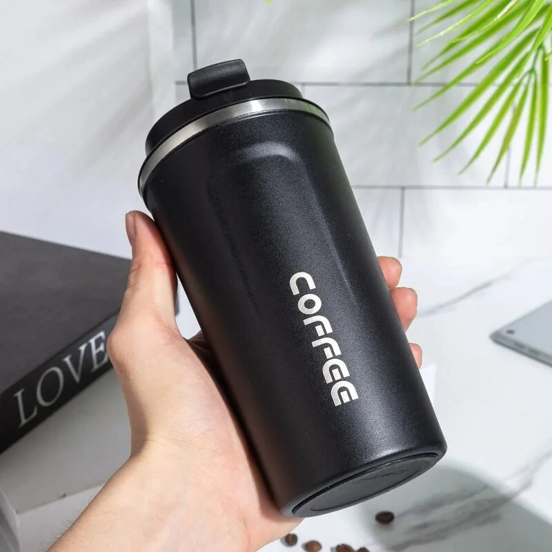 (image for) Smart LED Display Stainless Steel Thermos Bottle for Coffee 380ml/510ml Eco-Friendly Versatile Thermal Cup for Business/Travel with Real-Time Temperature Reading