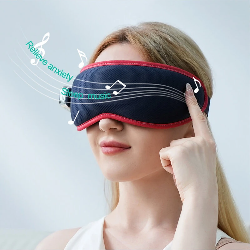 (image for) Smart Meditation CKGO-Y09 Massage Eye Mask Custom Gear Adjustable Point Massage Hot Compress Function Eco-friendly Portable USB Magnetic Charging for Home Work Traveling