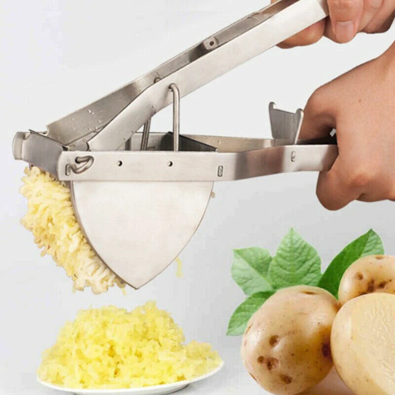 Stainless Steel Potato Masher Juicer Manual Heavy Duty Mud Press Masher Multi-purpose Fruit Lemon Juicer (image for) Stainless Steel Potato Masher Juicer Manual Heavy Duty Mud Press Masher Multi-purpose Fruit Lemon Juicer