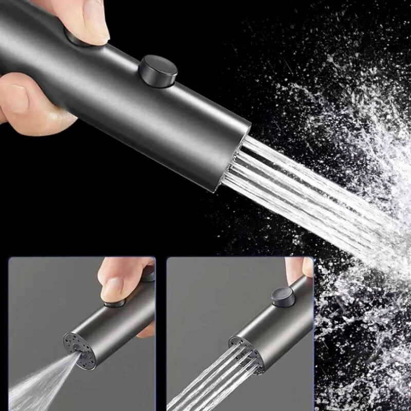 (image for) Stainless Steel Toilet Spray Gun Set with Adjustable Modes Spring-Loaded Hose and 360° Support Bathroom Bidet Sprayer for Hygiene Cleaning for Shower Diapers