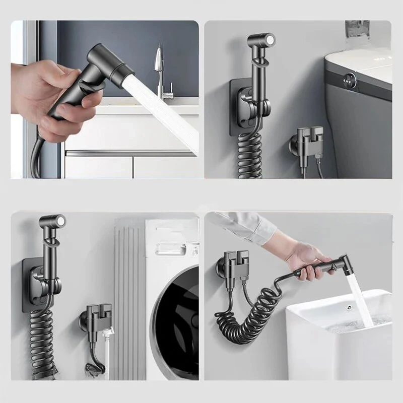 (image for) Toilet High Pressure Bidet Spray Gun Water Jet Handheld Bidet Sprayer Toilet Cleaning Hygienic Shower for Bathroom Accessories