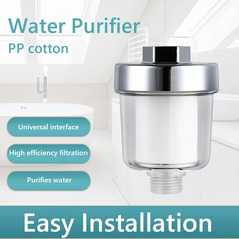 (image for) Universal Shower Filter for Faucet Shower Head Water Outlet Cleaner Kits Universal Faucet Filter Kitchen Bathroom Shower Household Filter PP Cotton Filter
