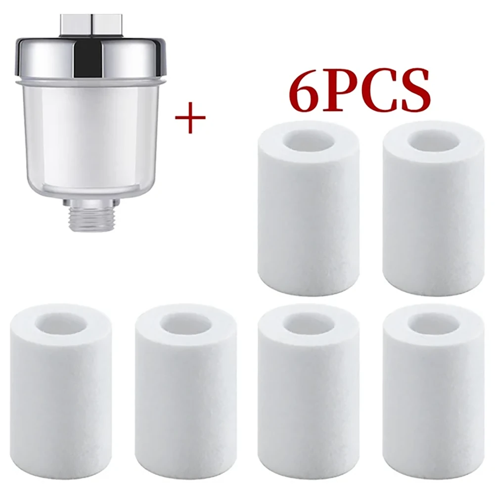 (image for) Universal Shower Filter for Faucet Shower Head Water Outlet Cleaner Kits Universal Faucet Filter Kitchen Bathroom Shower Household Filter PP Cotton Filter