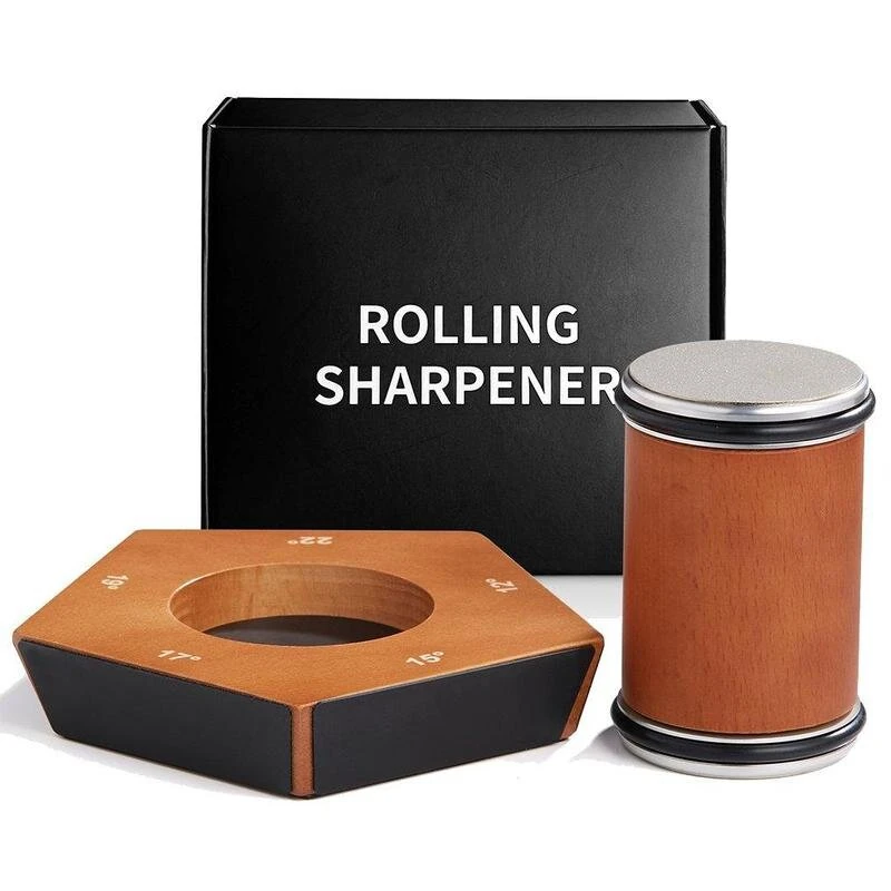 (image for) Upgrade Version Wheel Five Sided Magnetic Knife Sharpener Roller Knife Sharpener Five-Sided Magnetic Knife Sharpener Whetstone
