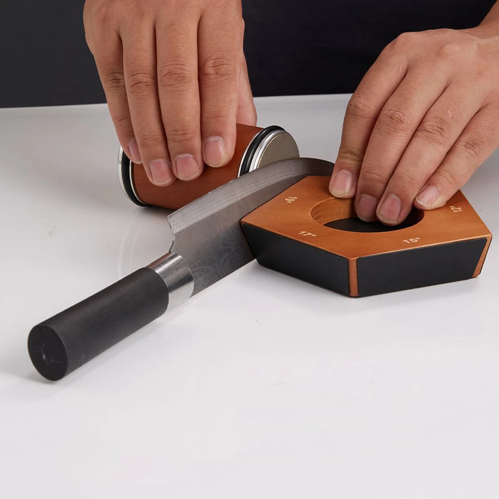 (image for) Upgrade Version Wheel Five Sided Magnetic Knife Sharpener Roller Knife Sharpener Five-Sided Magnetic Knife Sharpener Whetstone