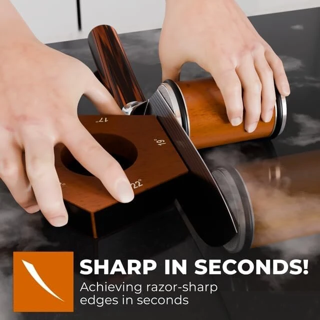 (image for) Upgrade Version Wheel Five Sided Magnetic Knife Sharpener Roller Knife Sharpener Five-Sided Magnetic Knife Sharpener Whetstone