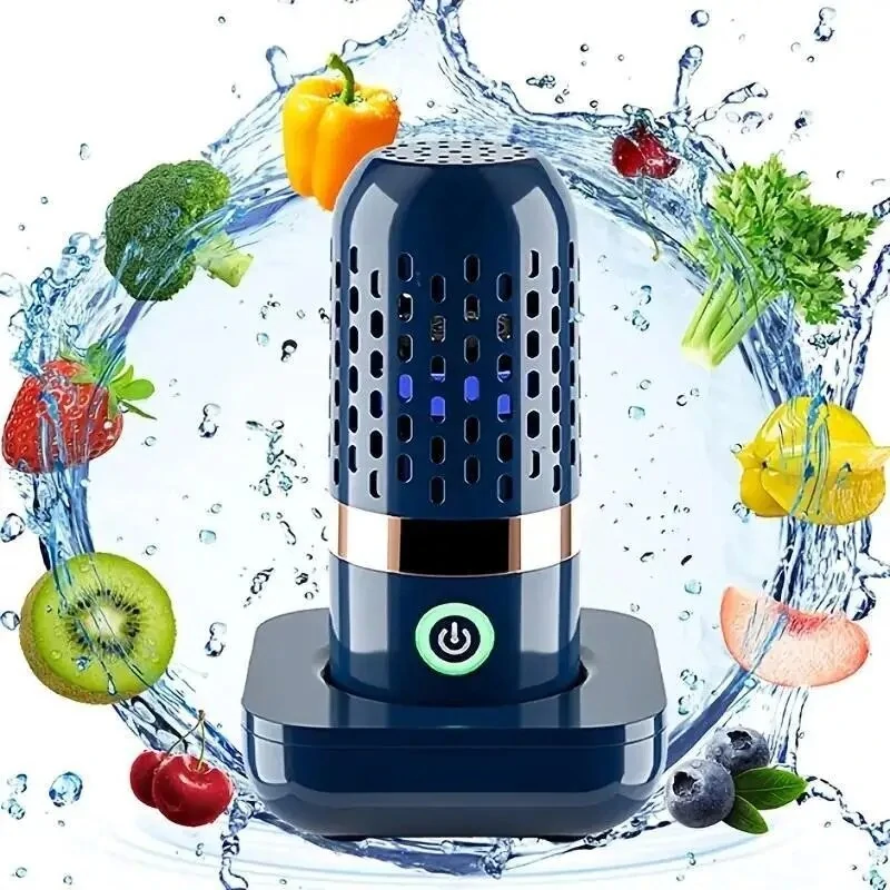 (image for) Wireless Fruit Vegetable Washing Machine Protable Capsule Shape Fruit Food Purifier Kitchen Automatic Vegetable Washing Machine