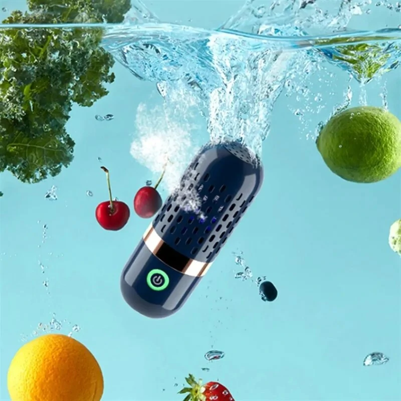 (image for) Wireless Fruit Vegetable Washing Machine Protable Capsule Shape Fruit Food Purifier Kitchen Automatic Vegetable Washing Machine