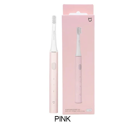 (image for) Xiaomi Mijia T100 Sonic Electric Toothbrush Rechargeable IPX7 Waterproof 16500 rpm High Frequency Vibration 30 Days Endurance Lightweight Travel Ready Blue White Pink