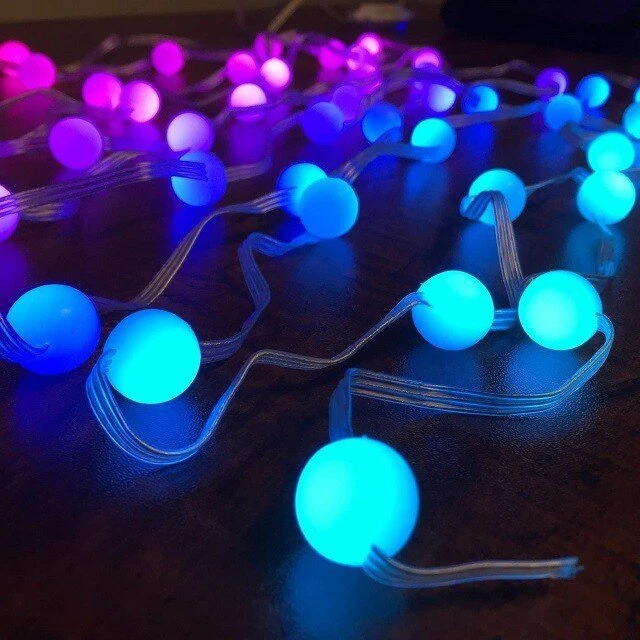 (image for) iDeal LED APP Smart Festival Decoration Small White Ball USB Magic Color Point Control Light String Villa 8 Function Leather Line Light String Garden Starry Sky Decorative Light